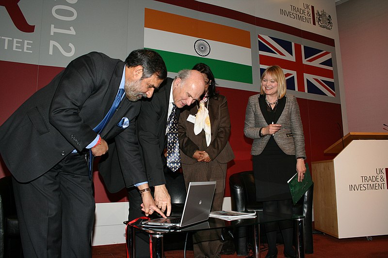 File:Anand Sharma and the UK Secretary of State for Business, Innovation and Skills, Dr. Vince Cable jointly launching the Website of UK-Indian Skills Forum during the 8th Meeting of India-UK Joint Economic and Trade Committee.jpg