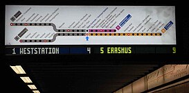 Tableau d'affichage en temps réel dans une station de métro.