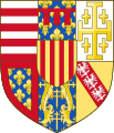 1443 – 1453 Vengono aggiunte le armi della Corona d'Aragona (scudo sovrapposto)