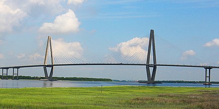 The Arthur Ravenel Jr. Bridge carries U.S. 17 over the Cooper River