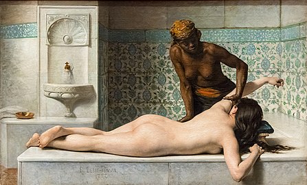 Édouard Debat-Ponsan, Le Massage, scène de hammam.