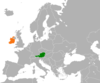 Location map for Austria and Ireland.