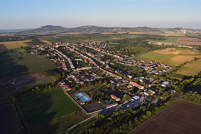 Březí and surrounding landscape
