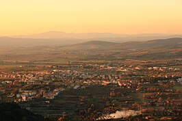 Bagno di Gavorrano bij zonsondergang