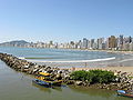 Praia central vista da Barra Norte em 2007.