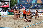 Deutsch: Beachhandball Europameisterschaften 2019 (Beach handball Euro); Tag 6: 7. Juli 2019 – Spiel um Platz Drei, Frauen, Kroatien-Niederlande 0:2 (14:23, 20:22) English: Beach handball Euro; Day 6: 7 July 2019 – Women's Bronze Medal Match – Croatia-Netherlands 0:2 (14:23, 20:22)