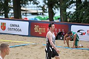 Deutsch: Beachhandball Europameisterschaften 2019 (Beach handball Euro); Tag 2: 3. Juli 2019 – Männer, Vorrunde Gruppe C, Nordmazedonien-Schweiz 0:2 (13:22, 18:19) English: Beach handball Euro; Day 2: 3 July 2019 – Women Preliminary Round Group A – Men Preliminary Round Group C – North Macedonia-Switzerland 0:2 (13:22, 18:19)