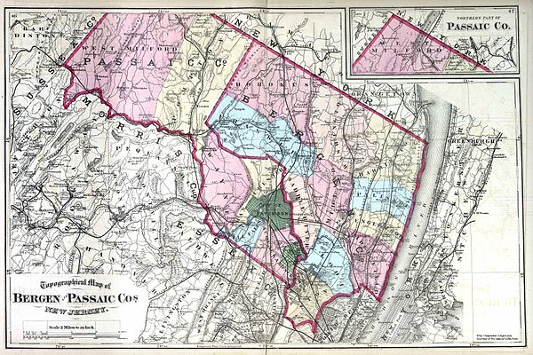 Bergen and Passaic counties, 1872