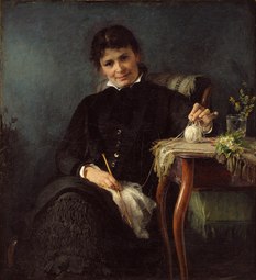 Anna Seekamp, kunstnerens søster, 1882, Statens Museum for Kunst
