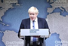 Boris Johnson, who supported Vote Leave during the referendum, speaking at Chatham House on 2 December 2016 Beyond Brexit- A Global Britain (31226228132).jpg