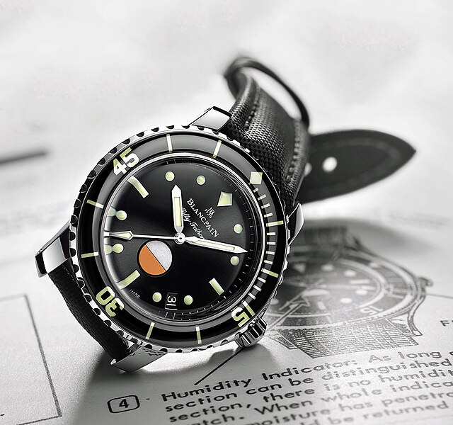 The Blancpain Fifty Fathoms model fami;y was introduced in the mid 1950s