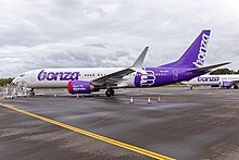 Bonza Boeing 737 MAX 8 parked at Sunshine Coast Airport Bonza Airlines (VH-UKH) Boeing 737 MAX 8 parked at Sunshine Coast Airport.jpg