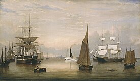 Fitz Henry Lane (1804-1865), Boston Harbor, 1856 Boston Harbor by Fitz Henry Lane 1856 inv 203.jpg