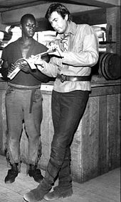 Peters with Fess Parker in the episode Pompey on Daniel Boone (1964)