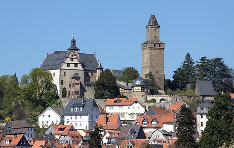 Kronberg castle, Taunus, Germany. View from southern direction.