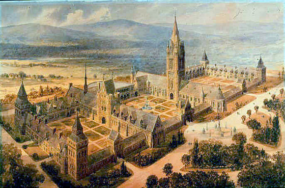 William Burges's original plan for the campus of Trinity College