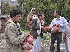 Jemeni férfi rágja és árulja a katot