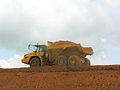 Haul truck at the Buzwagi Gold Mine Buzwagi Goldmine 06.JPG