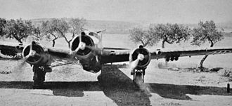 A CANT Z.1007 bis bomber of the Italian Regia Aeronautica getting ready for a bombing mission over Malta; the photograph was taken in Sicily in 1941. CANT Z.1007 bis, Sicily, 1941.jpg