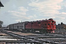 Rock Island AB6 No. 751 in commuter service in 1966