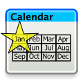 Kalender met ster - Januari