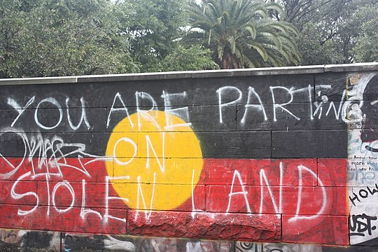 Graffiti on a park wall in Sydney, Australia