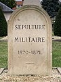 * Nomination Stele on which is written "Sépulture Militaire 1870-1871" on the place commemorating Franco-Prussian War in Bry-sur-Marne cemetery, France. --Chabe01 19:41, 15 April 2020 (UTC) * Promotion  Support Good quality. --Ermell 21:57, 15 April 2020 (UTC)