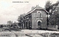 La gare de Chaourse avant 1914.