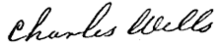 Charles Wells (politician) signature.png