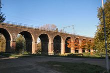 The 18-arch Victorian Railway Viaduct that carries the Great Eastern Main Line through Central Park. Chelmsfordviaduct.jpg