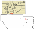 Thumbnail for File:Conejos County Colorado Incorporated and Unincorporated areas La Jara Highlighted 0842055.svg