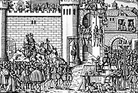Contemporary woodcut of executions following the Amboise conspiracy Conjuration amboise.jpg