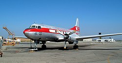 Egy felújított CV-240 a Western Air Lines színében a kaliforniai chino Planes of Fame múzeumban