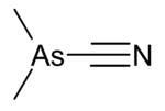 Cyanodimethylarsine structure.png