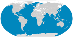 Areal (rasprostranjenje) plavog kita