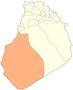 Localização da cidade dentro da província de El Bayadh