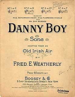 Danny Boy Song by Frederic Weatherly