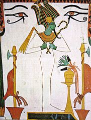 Osiride fra due nebridi. Tomba di Sennedjem (XIX dinastia egizia)