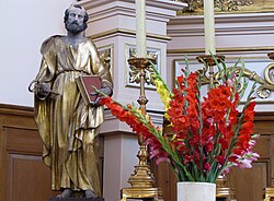 Statue du maître-autel: St Pierre (XIXe)