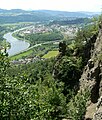 Čeština: Výhled na údolí řeky Labe z přírodní památka Divoká rokle u Ústí nad Labem English: View towards the river Labe (Elbe) from natural monument Divoká rokle near Ústí nad Labem