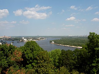 Le Dniepr à Kiev, en Ukraine.