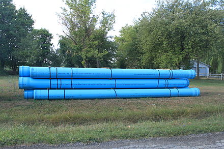 Unplasticized polyvinyl chloride pipe for underground water mains