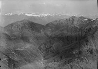 Val Veddasca und Monte Tamaro. Historisches Luftbild von Werner Friedli (1954)