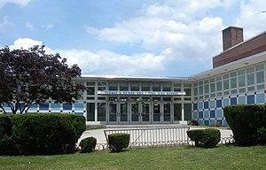 Thomas Edison High School, viewed from 84th Avenue Edison HS Jamaica jeh.jpg