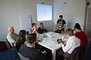 English: EduWiki Conference 2014 in Belgrade, Serbia. Learning Day (March 23) in Wikimedia Serbia office.