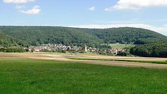 View of Eichenberg as seen from the west Eichenberg panorama.jpg