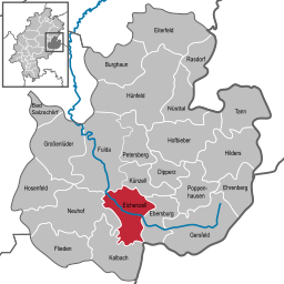 Läget för Eichenzell i Landkreis Fulda