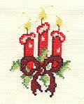 Christmas card with embroidery