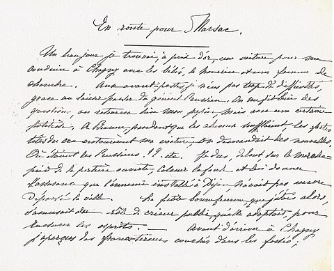 Première page du manuscrit