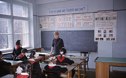 English classes in Moscow in 1964